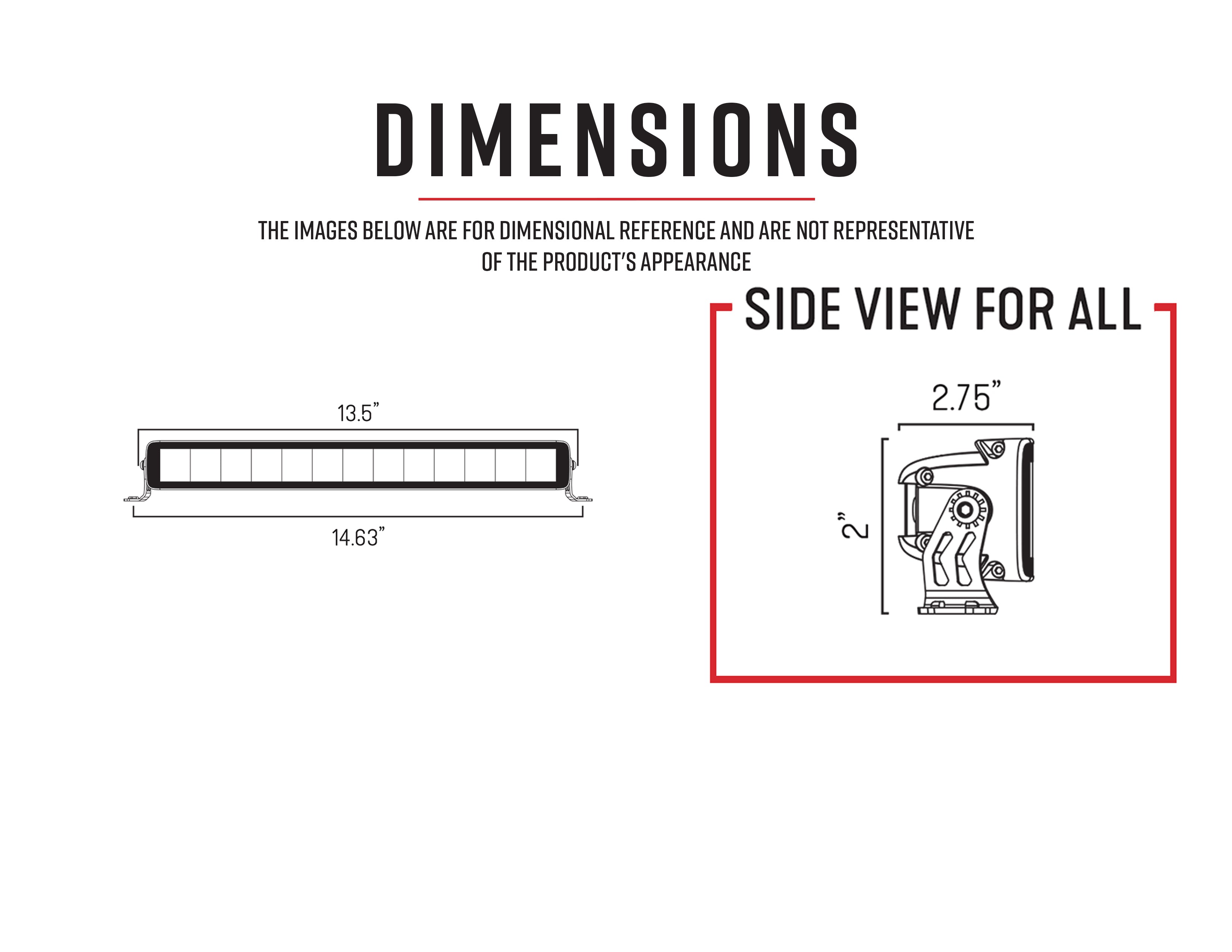 Hi-Lux 2.0 - Single Row 13" Light bar, 10-10156
