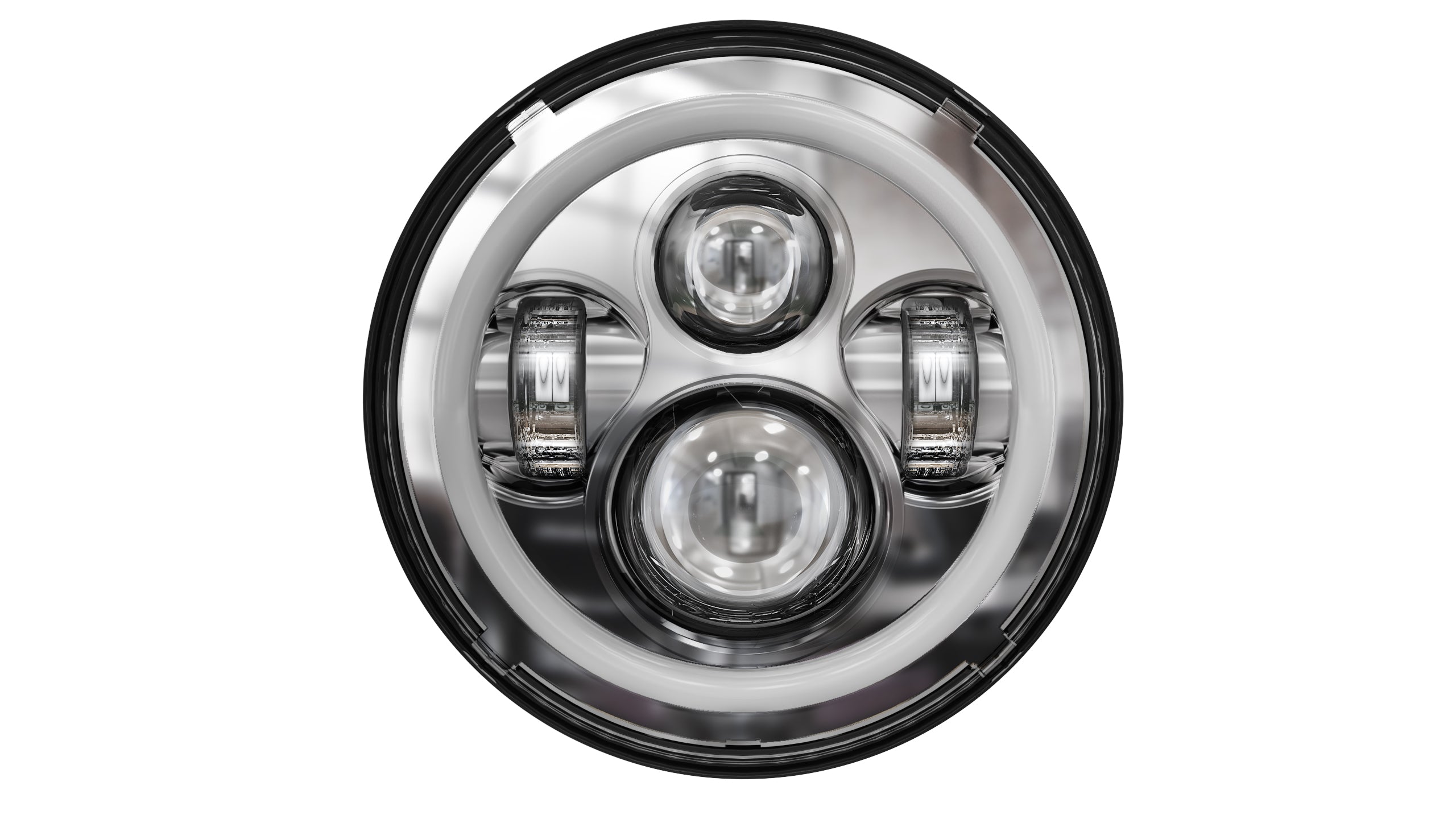7" DOT Compliant Motorcycle/Jeep LED Headlight w/ DRL Halo, 10-20215 & 10-20216