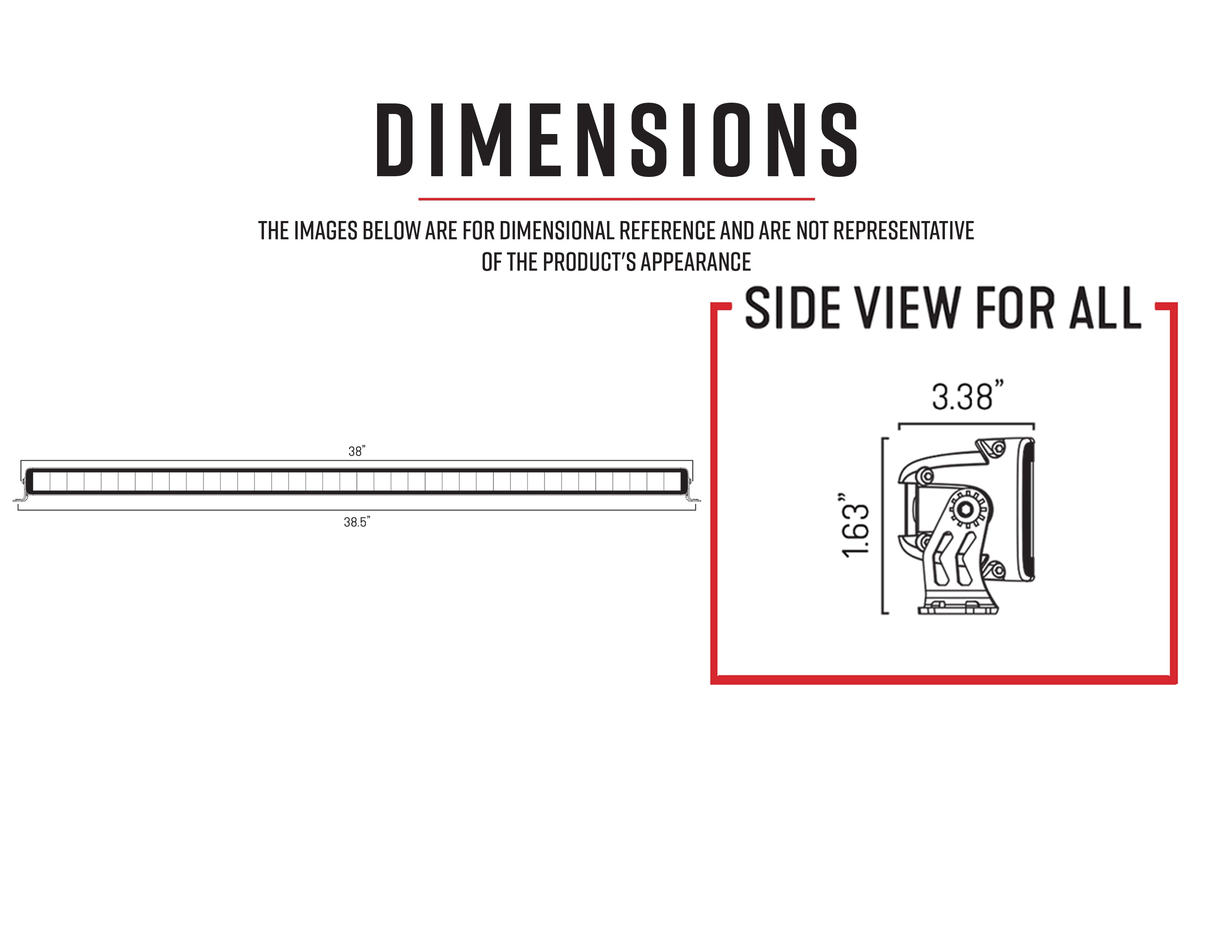 38" Single Row LED Light Bar - SRS38, 10-10010