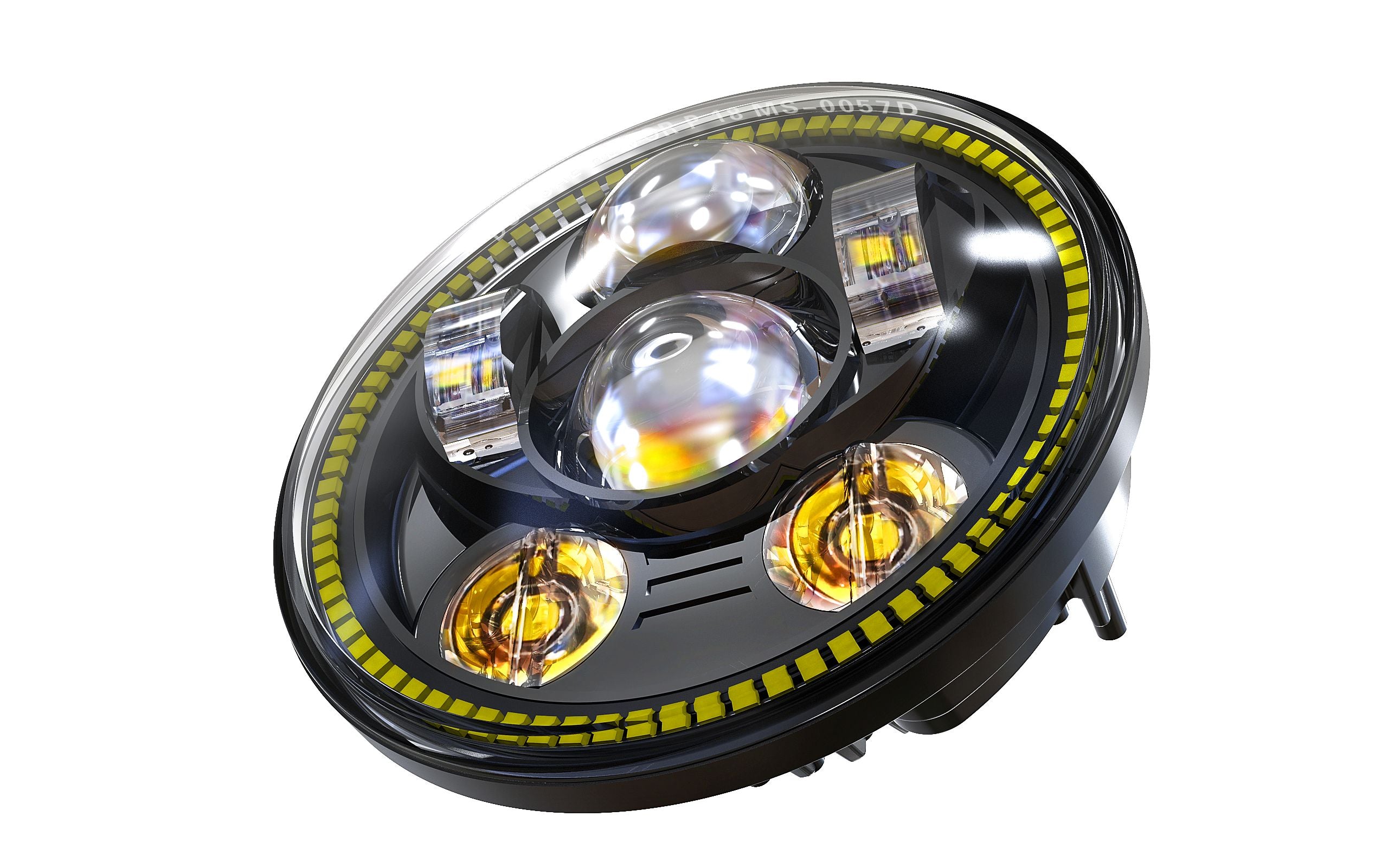 5.75" DOT Compliant Motorcycle LED Headlight w/ DRL Halo, 10-20209 & 10-20210