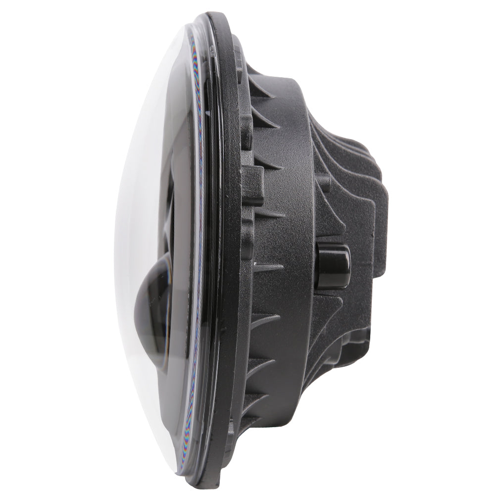 7" DOT Compliant Motorcycle/Jeep LED Headlight w/ DRL Halo, 10-20215 & 10-20216