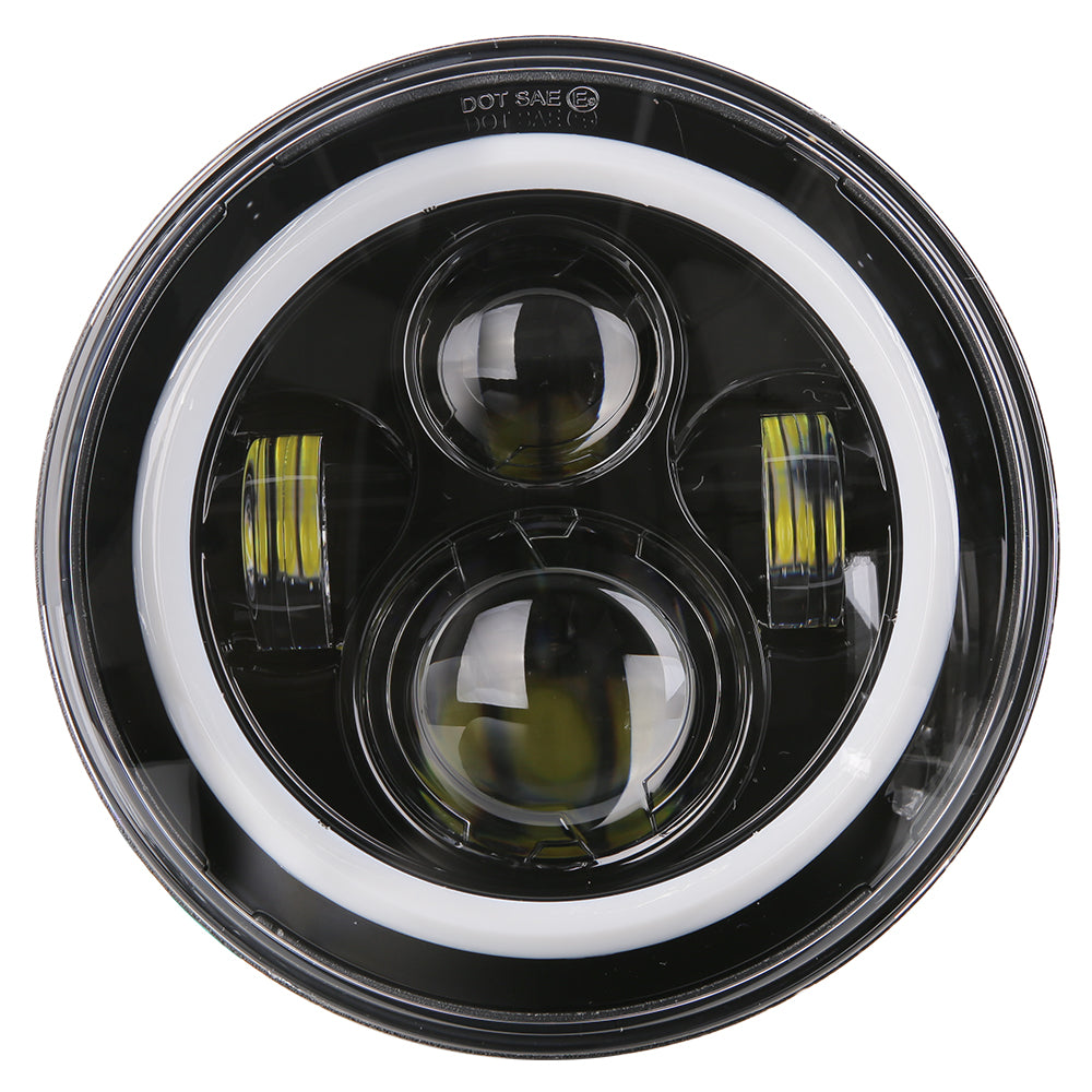 7" DOT Compliant Motorcycle/Jeep LED Headlight w/ DRL Halo, 10-20215 & 10-20216