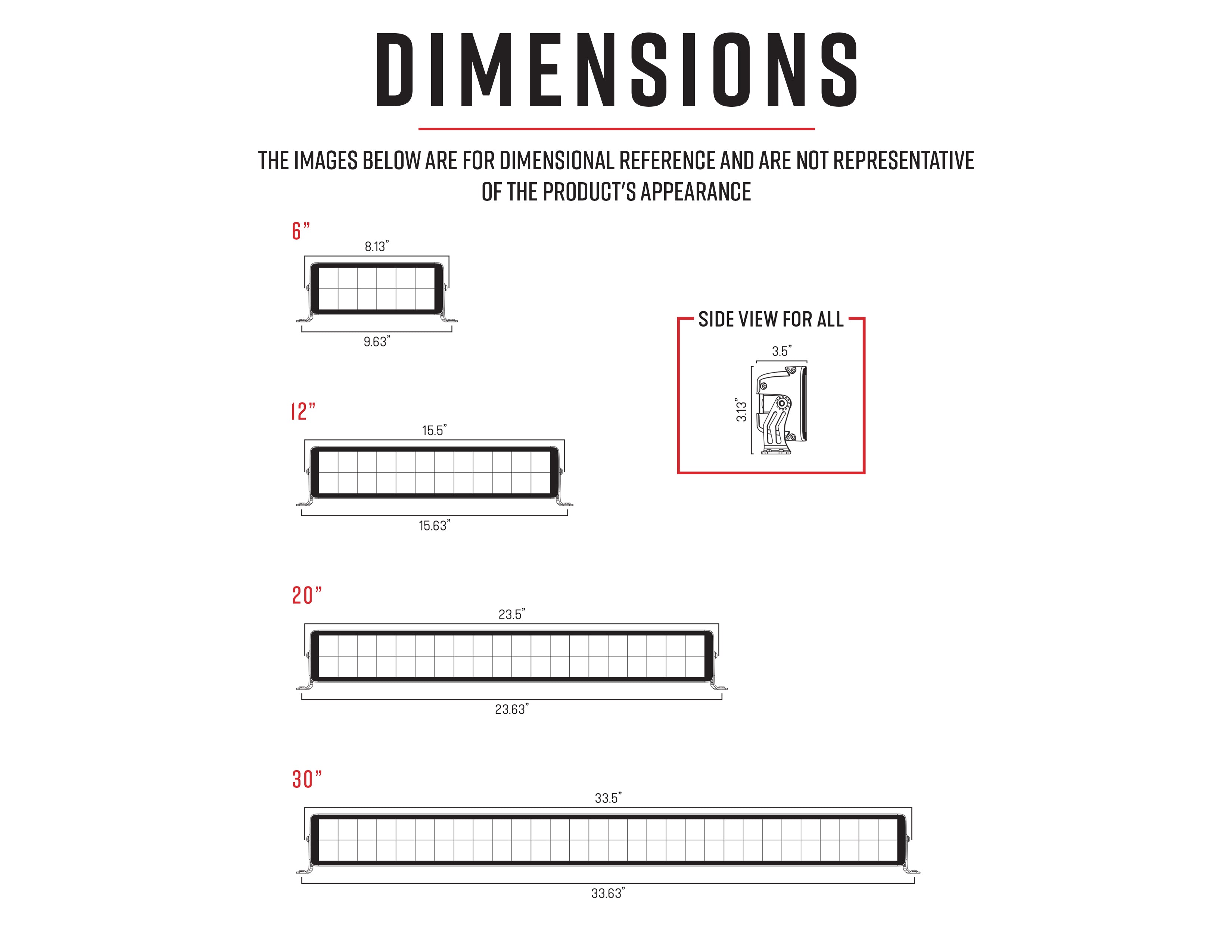 6" Dual Row LED Light Bar - DRC6, 10-10024 & 10-10036