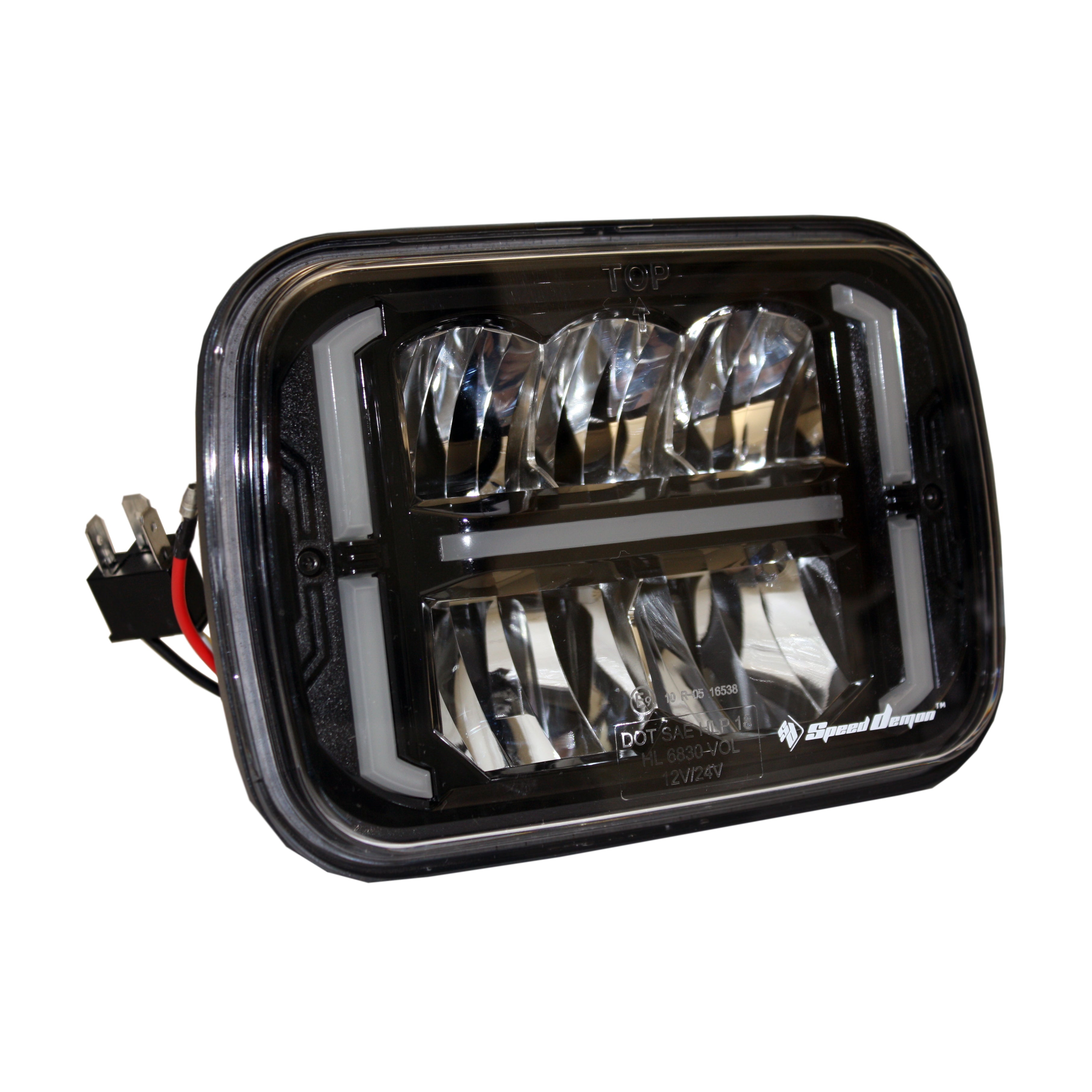 DOT/SAE 5x7 Sealed Beam Replacement LED Headlight (Combo Beam), 10-20198
