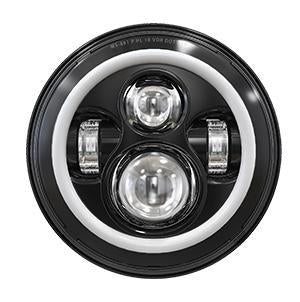 7" DOT Compliant Motorcycle/Jeep LED Headlight w/ DRL Halo, 10-20215 & 10-20216