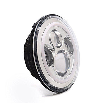 7" DOT Compliant Motorcycle/Jeep LED Headlight w/ DRL Halo, 10-20215 & 10-20216