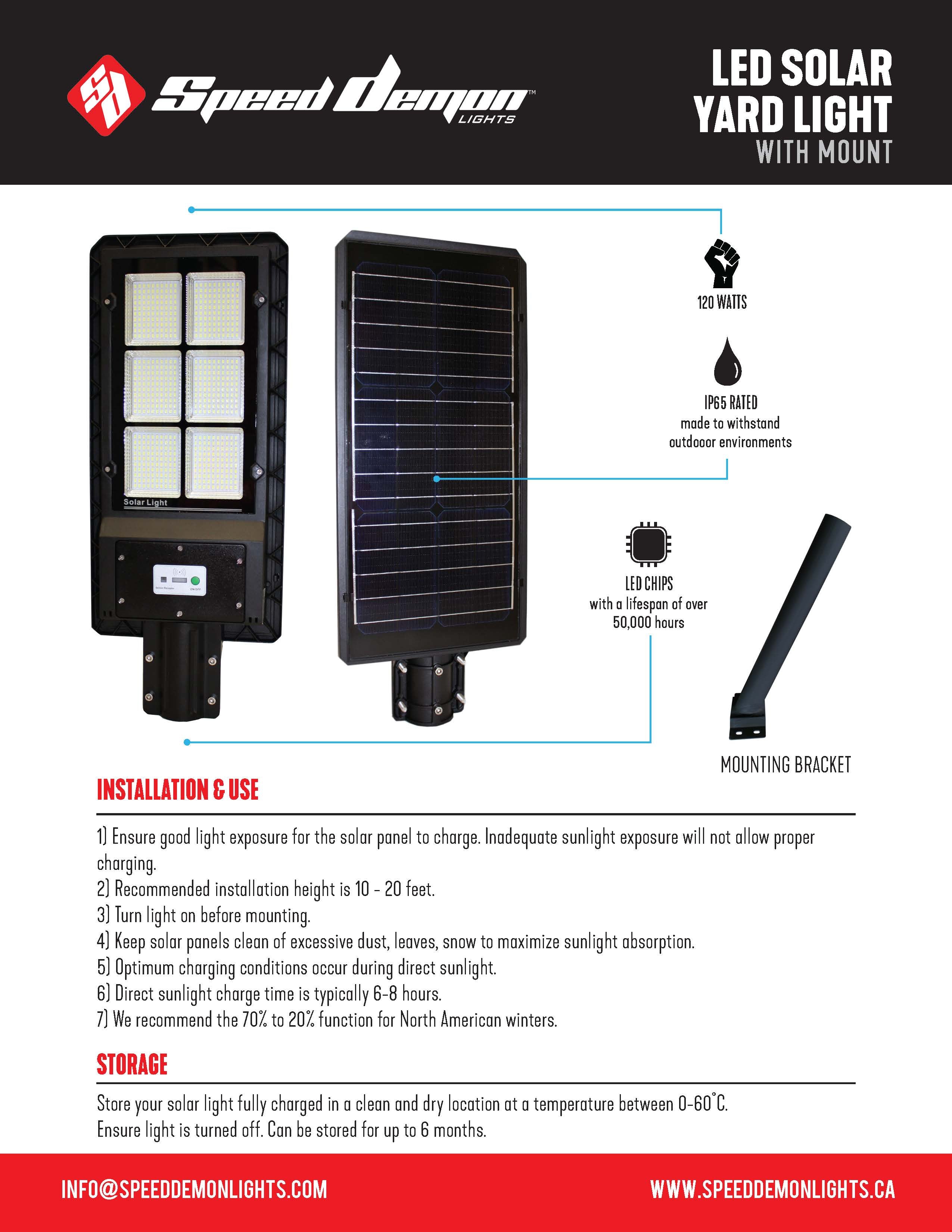120 Watt Solar Yard Light, 15-8023